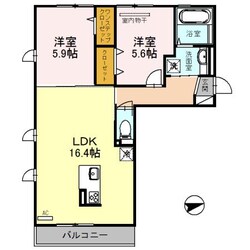 ムーラン　ア　ヴァンD棟の物件間取画像